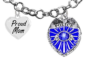 Policeman's, Proud "Mom", Hypoallergenic, Safe - Nickel & Lead Free.