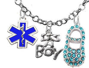 EMT, "It’s A Boy", Necklace, Hypoallergenic, Safe - Nickel & Lead Free