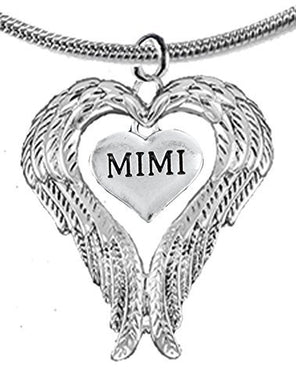 Guardian Angel, Heart (Love) Shaped Wings for Mimi Necklace, Adjustable - Safe, Nickel & Lead Free