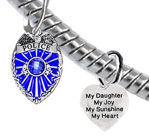 Policeman's, My "Daughter", My Joy, My Sunshine, My Heart, Bracelet, Safe - Nickel & Lead Free