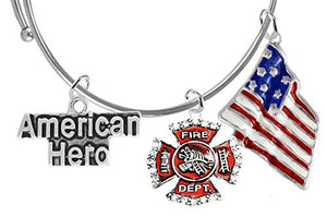 Firefighter's American Hero" Adjustable Bracelet, Safe - Nickel, Lead & Cadmium Free!