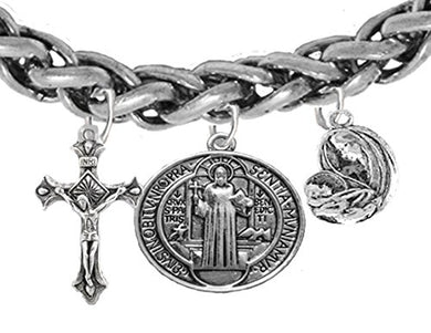 Saint Benedict Charm - Prayer - Crucifix - Mary With Christ Child, Protect Me from Harm, From Evil