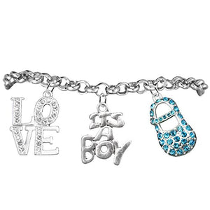 Love, "It’s A Boy", Adjustable Bracelet, Hypoallergenic, Safe - Nickel & Lead Free
