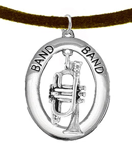 Band "Trumpet Player" Hypoallergenic Adjustable Necklace, Safe - Nickel & Lead Free