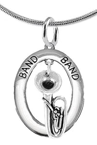 Band "Tuba Player" Hypoallergenic Adjustable Necklace, Safe - Nickel & Lead Free