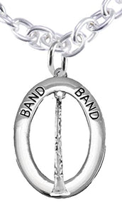 Band "Clarinet Player" Hypoallergenic Adjustable Necklace, Safe - Nickel & Lead Free