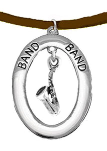 Band "Saxophone Player", Hypoallergenic Adjustable Necklace, Safe - Nickel, Lead & Cadmium Free