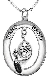 Orchestra-Band "French Horn Player", Hypoallergenic Adjustable Necklace, Safe - Nickel & Lead Free