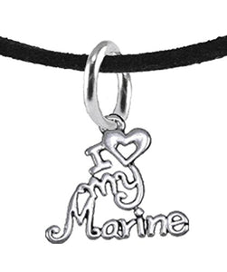 Marine, I Love My Marine, Adjustable Necklace Hypoallergenic, Safe - Nickel & Lead Free