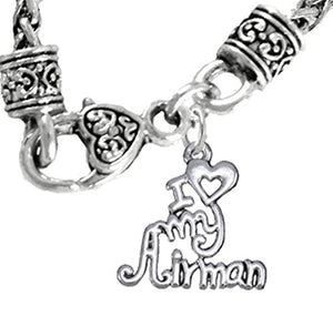 Air Force, I Love My Airman, Necklace Hypoallergenic, Safe - Nickel & Lead Free