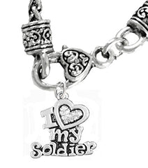 Army, "I Love My Soldier", Necklace Hypoallergenic, Safe - Nickel & Lead Free