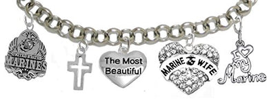 Most Beautiful Marine Wife Bracelet, Will NOT Irritate Sensitive Skin. Safe - Nickel & Lead Free