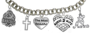Most Beautiful Marine Wife Bracelet, Will NOT Irritate Sensitive Skin. Safe - Nickel & Lead Free