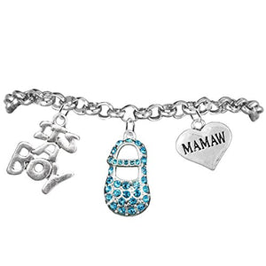 Mamaw, "It’s A Boy", Adjustable Bracelet, Hypoallergenic, Safe - Nickel & Lead Free