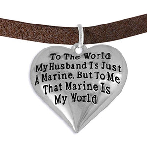 Marine Wife, My Husband is My World, Bracelet, Hypoallergenic, Safe - Nickel, Lead & Cadmium Free