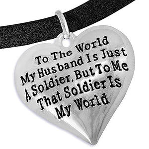 Army Wife, My Husband Is My World, Hypoallergenic, Safe - Nickel & Lead Free