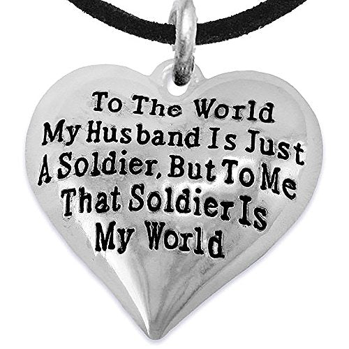 Army Wife, My Husband Is My World, Hypoallergenic, Safe - Nickel & Lead Free