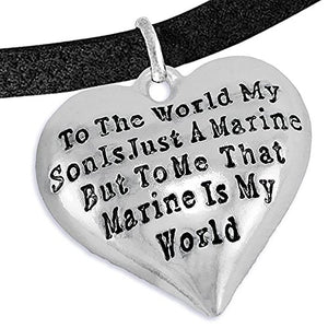 Marine "Mom", My "Son", Is My World Bracelet, Hypoallergenic, Safe - Nickel, Lead & Cadmium Free
