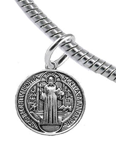 Saint Benedict Protective Charm & Prayer, Protect Me from Harm, From Evil - Adjustable Bracelet