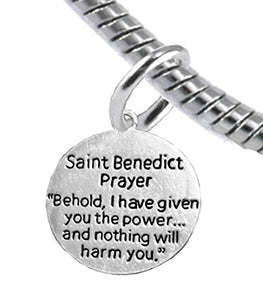 Saint Benedict Protective Charm & Prayer, Protect Me from Harm, From Evil, Adjustable Bracelet