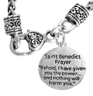 Saint Benedict Necklace, Protective Charm & Prayer, Protect Me from Harm, From Evil, From the Devil