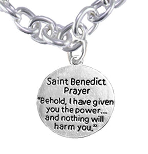 Saint Benedict Protective Charm-Crucifix & Prayer, Protect Me from Harm, From Evil, From the Devil.