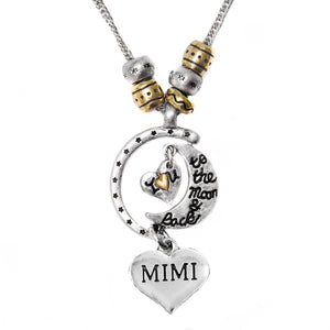 Mimi "I Love You to The Moon & Back", Adjustable, Will NOT Irritate Sensitive Skin, Safe