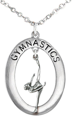 Gymnast One Leg Pose Necklace, Adjustable, Hypoallergenic, Nickel, Lead & Cadmium Free!